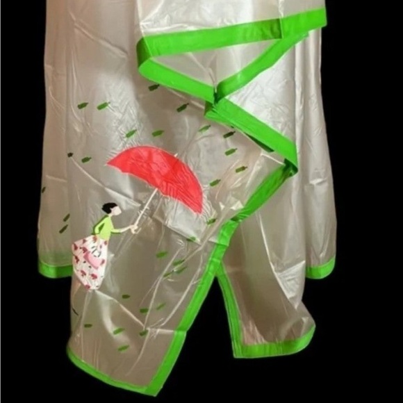 Kate Spade 1999 Vintage Absolut Vodka Spring Hooded Rain Poncho NIP - Picture 2 of 11